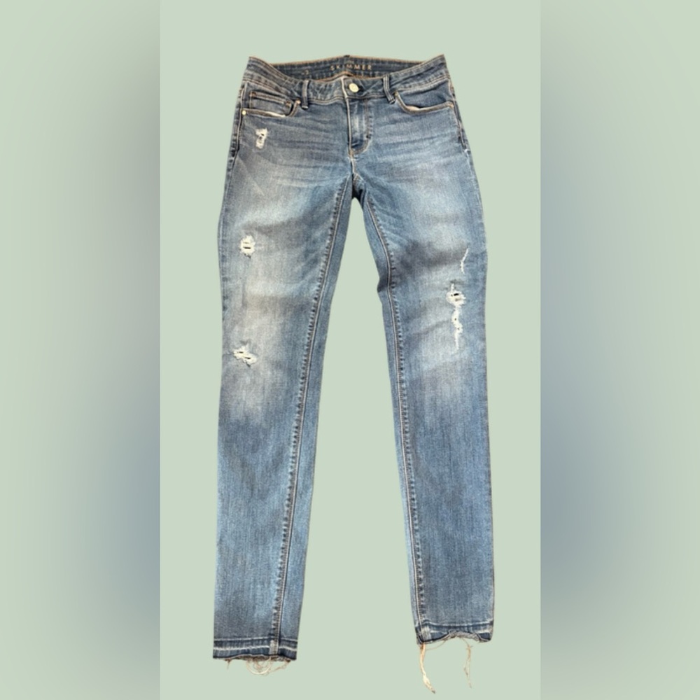 White House Black Market The Skimmer Skinny Jeans Blue Size 2 Excellent